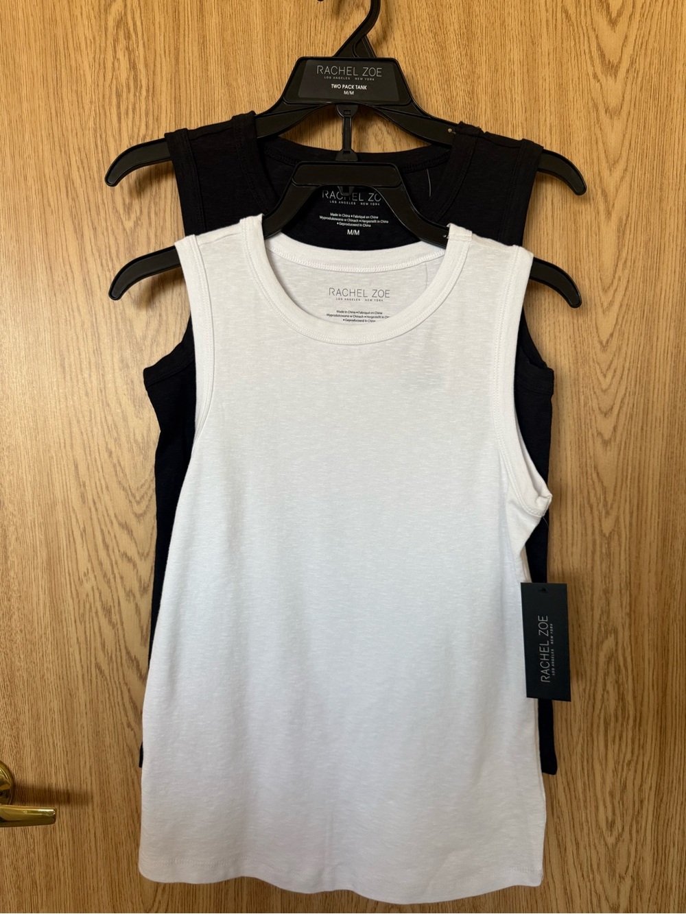 Rachel Zoe White and Black Sleeveless Tank Tops - 2-Pack